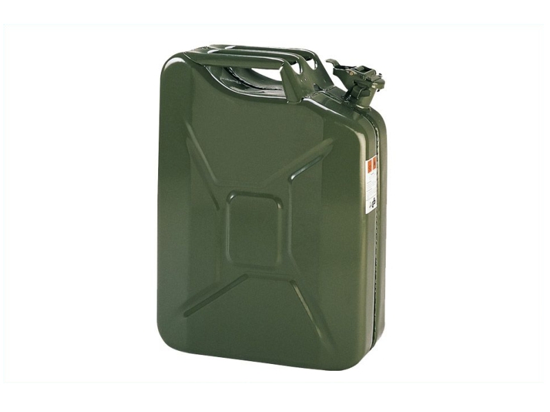 Bidon à essence 20 litres tôle en acier vert olive | prix canon
