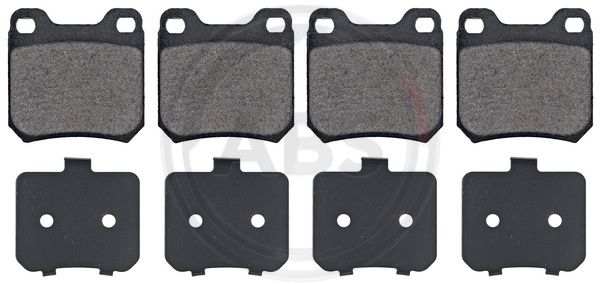 Jeu de 4 plaquettes de frein | A.B.S.