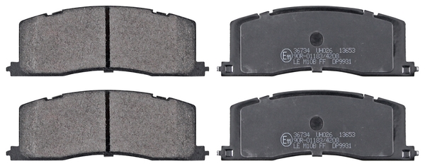 Jeu de 4 plaquettes de frein | A.B.S.