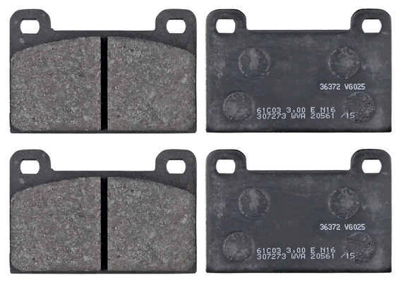 Jeu de 4 plaquettes de frein | A.B.S.