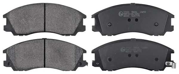 Jeu de 4 plaquettes de frein | A.B.S.