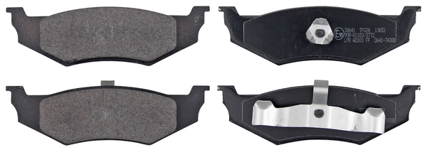 Jeu de 4 plaquettes de frein | A.B.S.