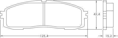 Jeu de 4 plaquettes de frein | A.B.S.
