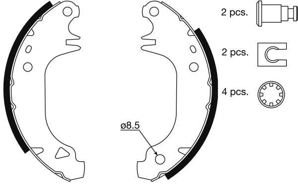 Jeu de mâchoires de frein | A.B.S.