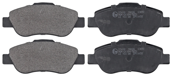 Jeu de 4 plaquettes de frein | A.B.S.