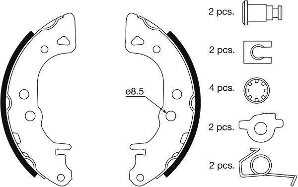 Jeu de mâchoires de frein | A.B.S.