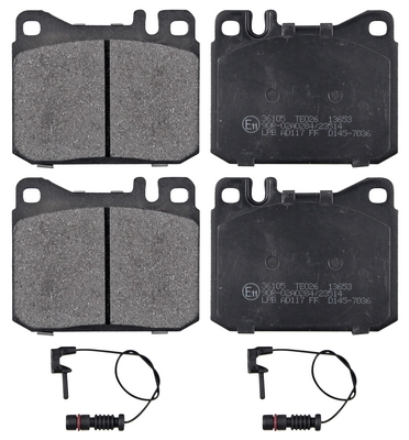 Jeu de 4 plaquettes de frein | A.B.S.