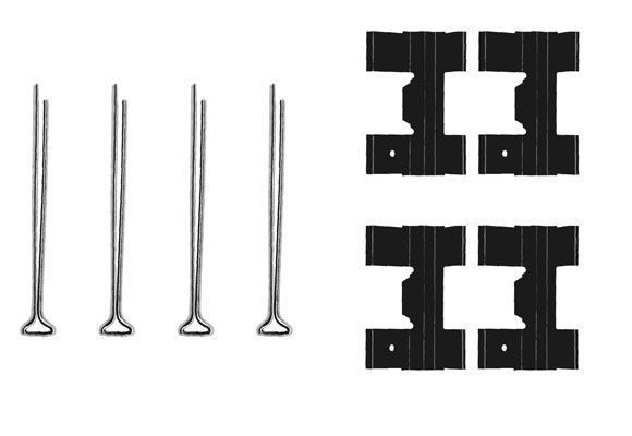 Kit d'accessoires, plaquette de frein à disque | A.B.S.
