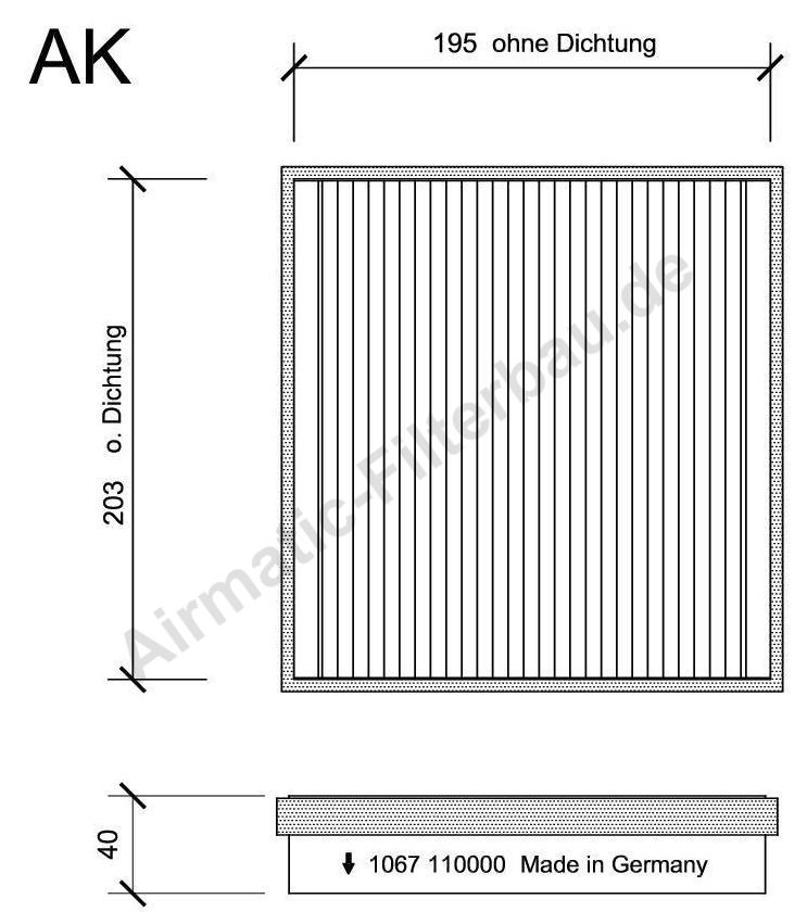 Filtre, air de l'habitacle | AIRMATIC