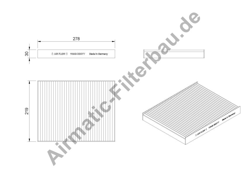 Filtre, air de l'habitacle | AIRMATIC