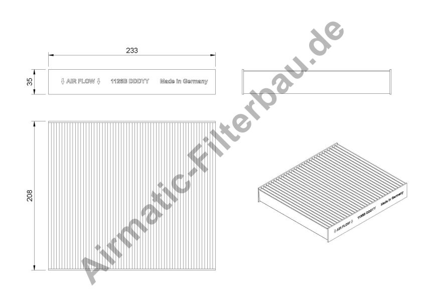 Filtre, air de l'habitacle | AIRMATIC