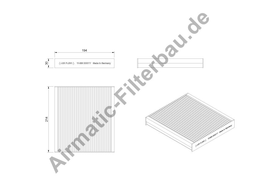 Filtre, air de l'habitacle | AIRMATIC