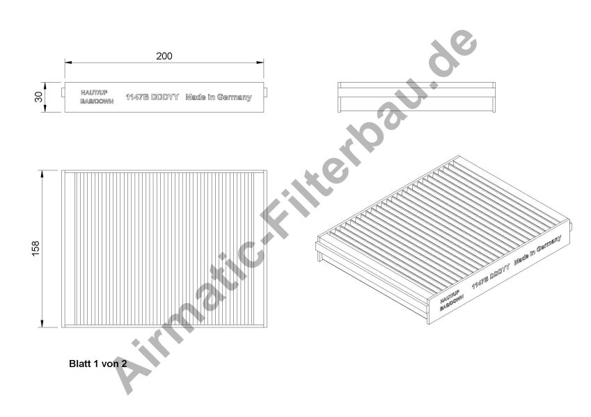 Filtre, air de l'habitacle | AIRMATIC