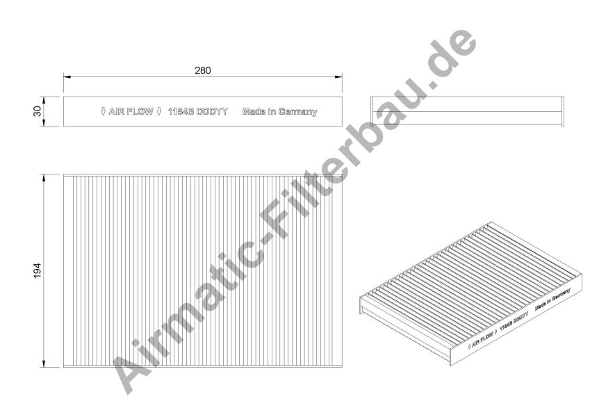 Filtre, air de l'habitacle | AIRMATIC