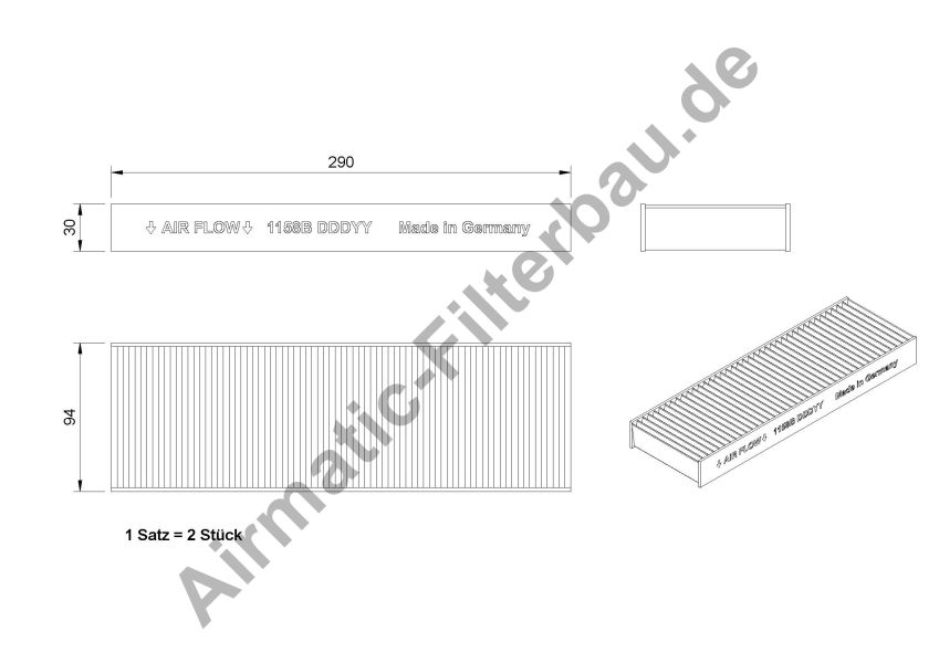 Filtre, air de l'habitacle | AIRMATIC