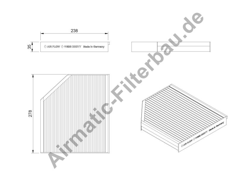Filtre, air de l'habitacle | AIRMATIC