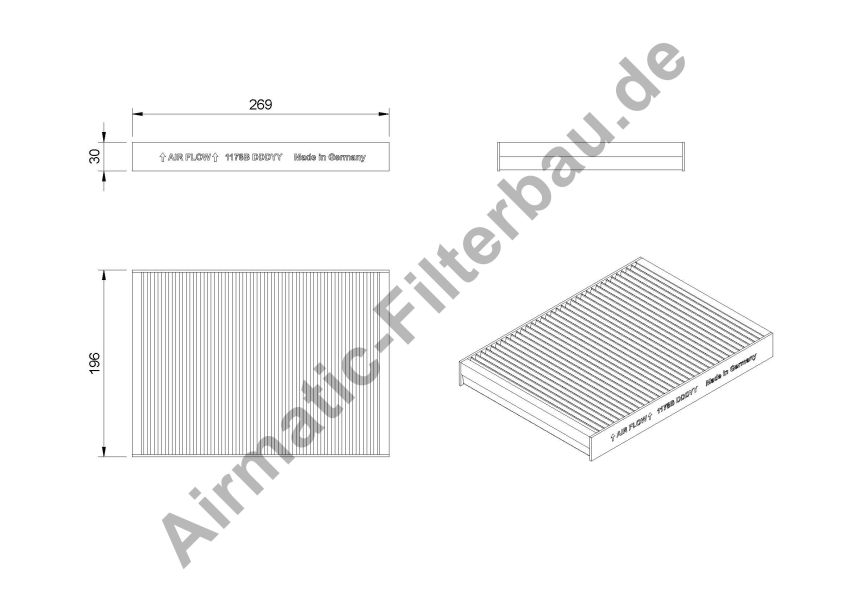 Filtre, air de l'habitacle | AIRMATIC