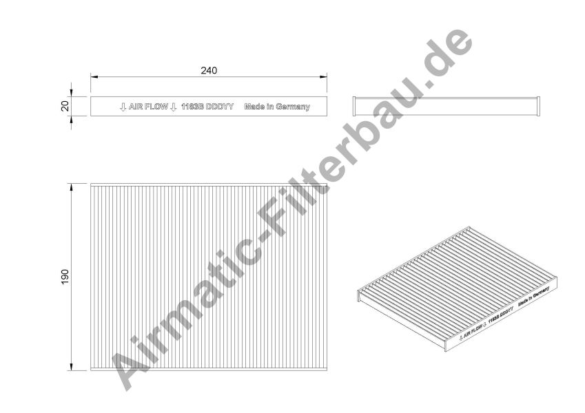Filtre, air de l'habitacle | AIRMATIC