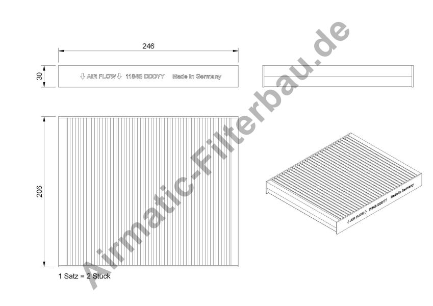 Filtre, air de l'habitacle | AIRMATIC