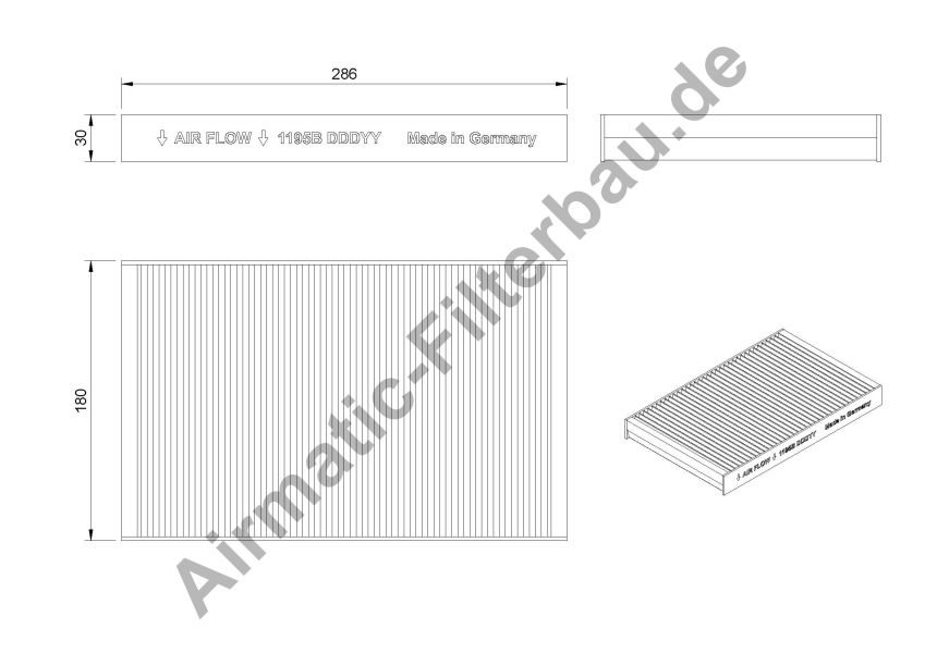 Filtre, air de l'habitacle | AIRMATIC