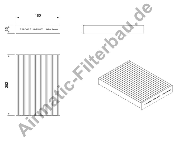 Filtre, air de l'habitacle | AIRMATIC