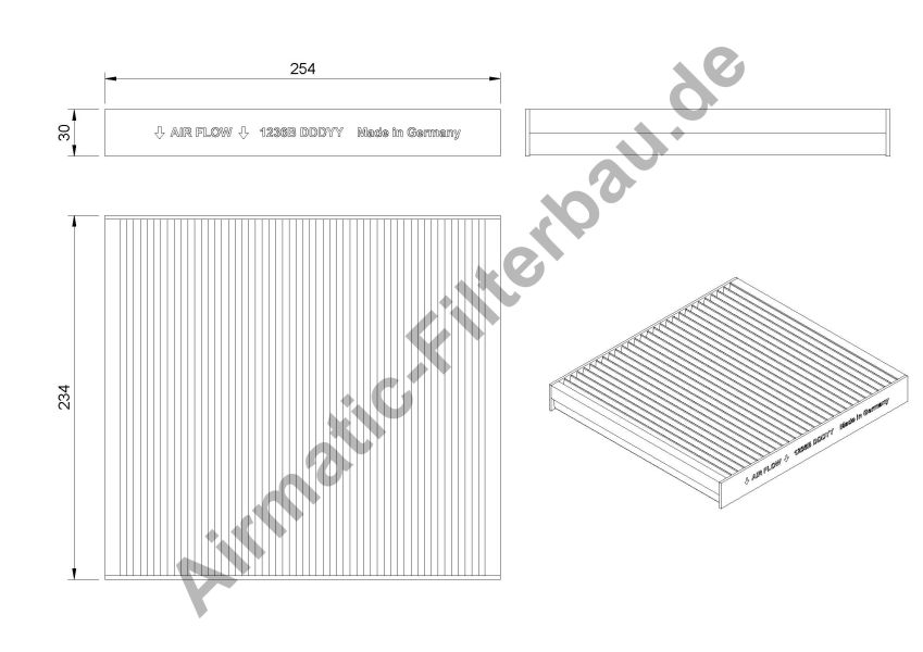 Filtre, air de l'habitacle | AIRMATIC