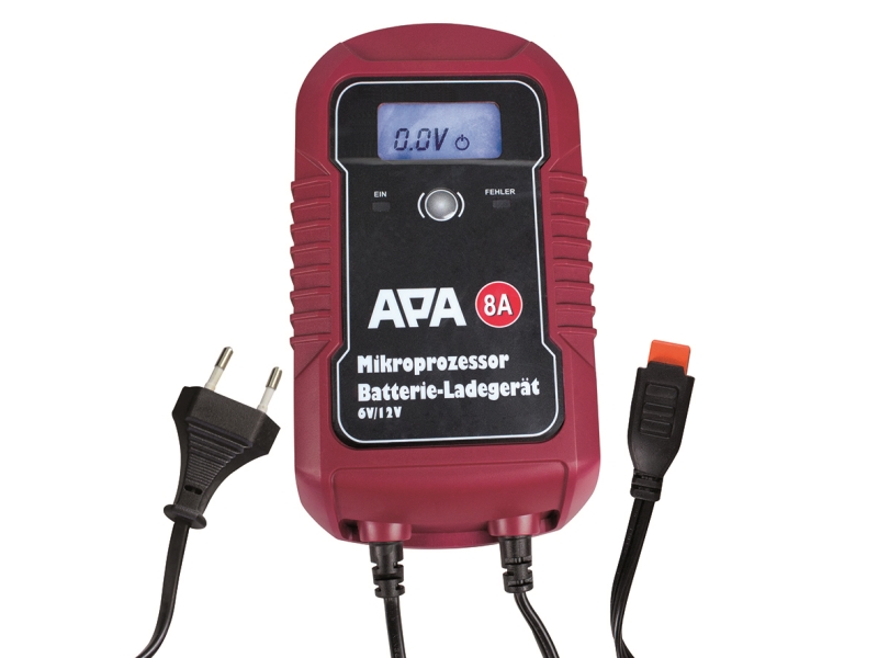 Micro-processeur chargeur de batterie de batterie 6/12 V - 8 ampères | APA
