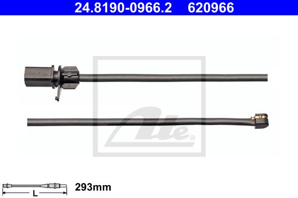 Contact d'avertissement, usure des plaquettes de frein | ATE