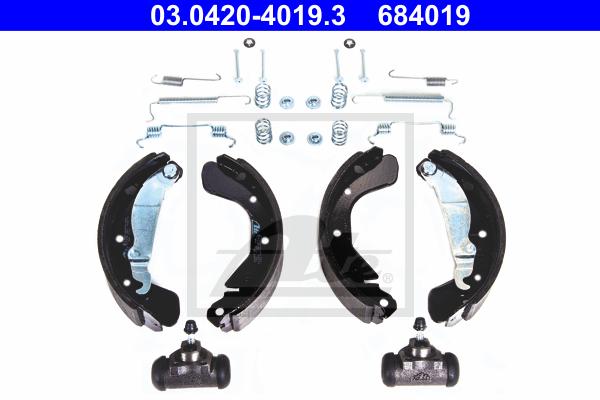 Jeu de mâchoires de frein Kit d'origine ATE | ATE