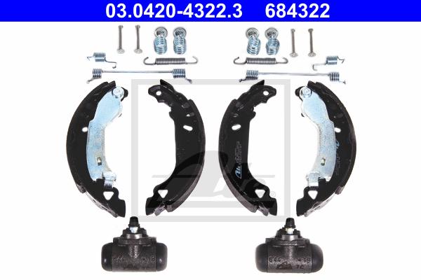 Jeu de mâchoires de frein Kit d'origine ATE | ATE