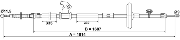 Tirette à câble, frein de stationnement | ATE