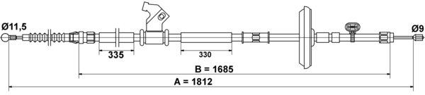 Tirette à câble, frein de stationnement | ATE