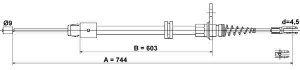 Tirette à câble, frein de stationnement | ATE