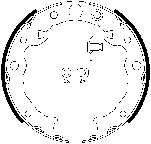 Jeu de mâchoires de frein, frein de stationnement | ATE