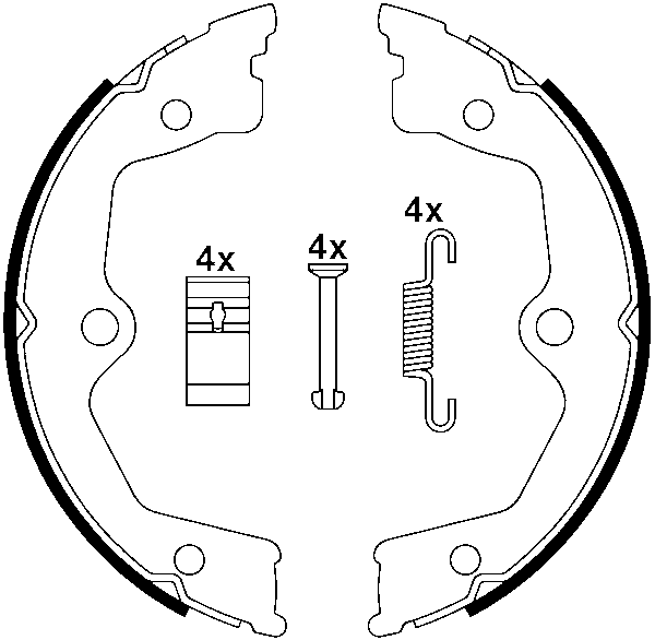 Jeu de mâchoires de frein, frein de stationnement | ATE