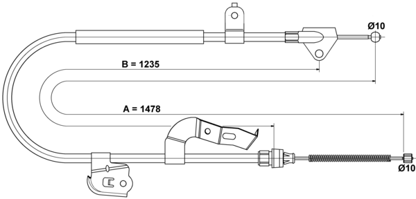 Tirette à câble, frein de stationnement | ATE