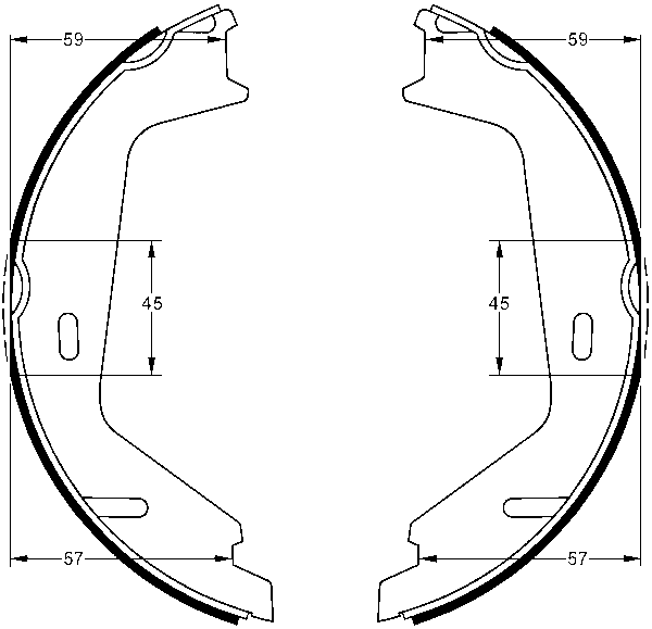 Jeu de mâchoires de frein, frein de stationnement | ATE