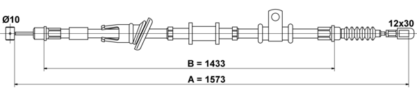Tirette à câble, frein de stationnement | ATE