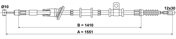 Tirette à câble, frein de stationnement | ATE