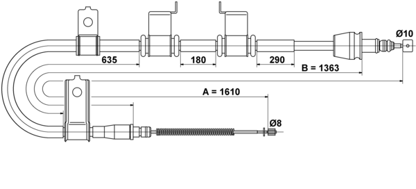 Tirette à câble, frein de stationnement | ATE