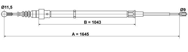 Tirette à câble, frein de stationnement | ATE