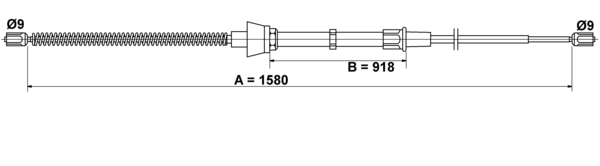 Tirette à câble, frein de stationnement | ATE