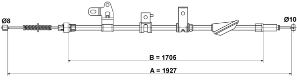 Tirette à câble, frein de stationnement | ATE