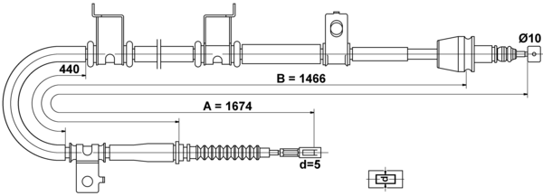 Tirette à câble, frein de stationnement | ATE