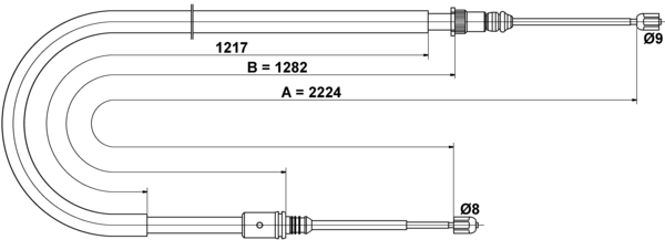 Tirette à câble, frein de stationnement | ATE