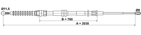 Tirette à câble, frein de stationnement | ATE