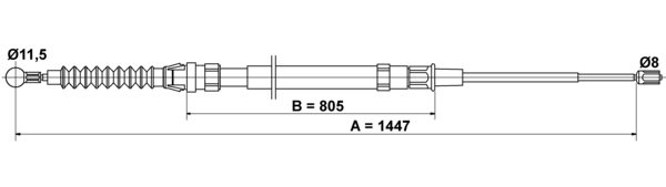Tirette à câble, frein de stationnement | ATE