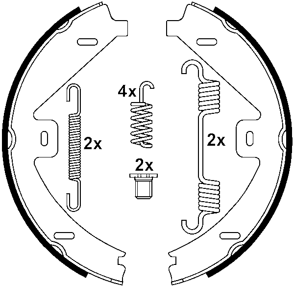 Jeu de mâchoires de frein, frein de stationnement | ATE