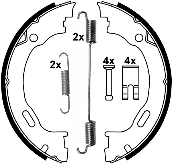 Jeu de mâchoires de frein, frein de stationnement | ATE