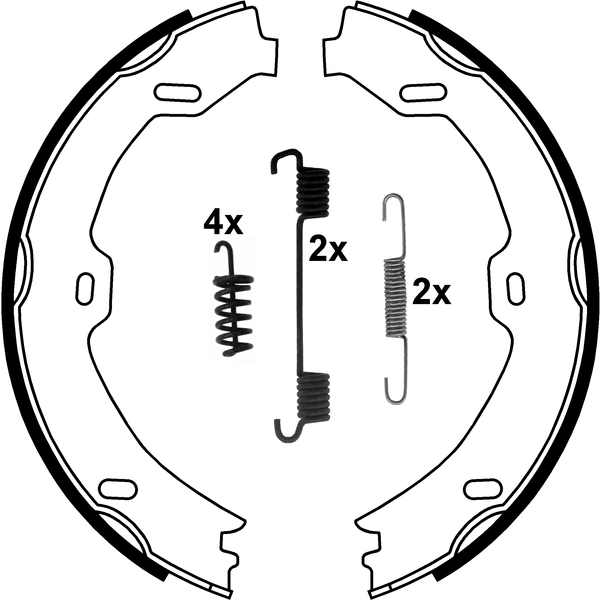 Jeu de mâchoires de frein, frein de stationnement | ATE